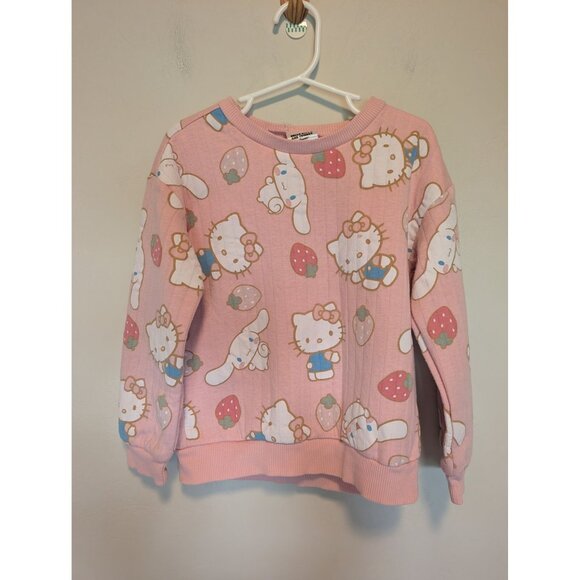 Hello Kitty Kids 2-Piece Pink Cartoon Print Size 6 By Sanrio strawberries Cinnam - Picture 6 of 8